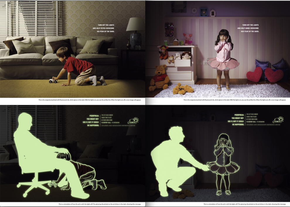 6 print ads đầy ám ảnh chống lại nạn xâm phạm tình dục trẻ em