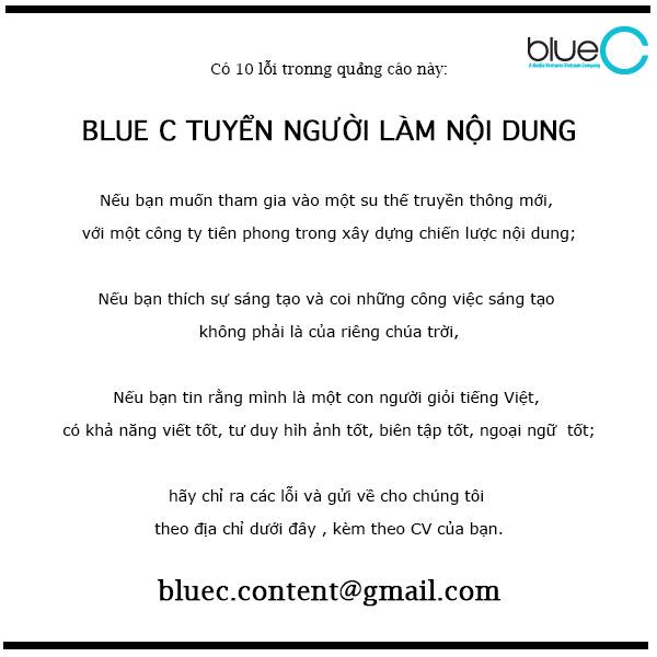Talent Hug (20): Blue C với thông báo tuyển dụng “thách thức” nhân tài